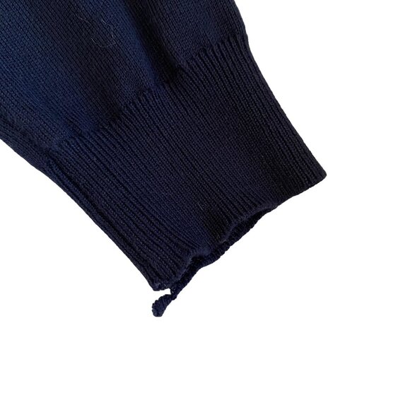 JOSEPH A. Navy Blue Rayon Fringe Hem Open Cardigan High-Low Sweater S - Picture 11 of 15